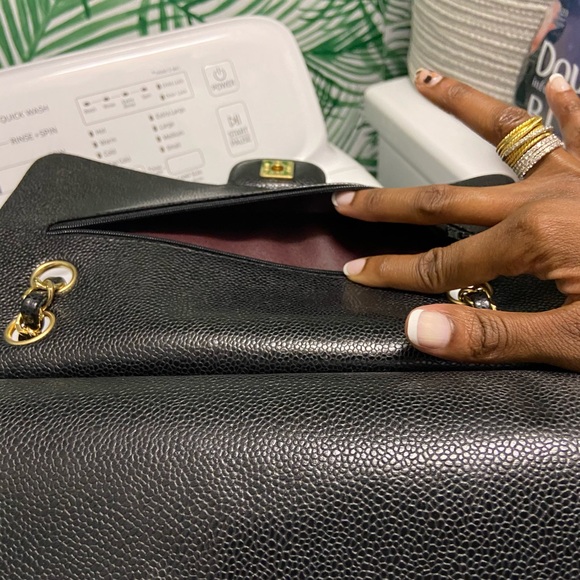 Classic Chanel Double Flap Black Caviar - Picture 7 of 11